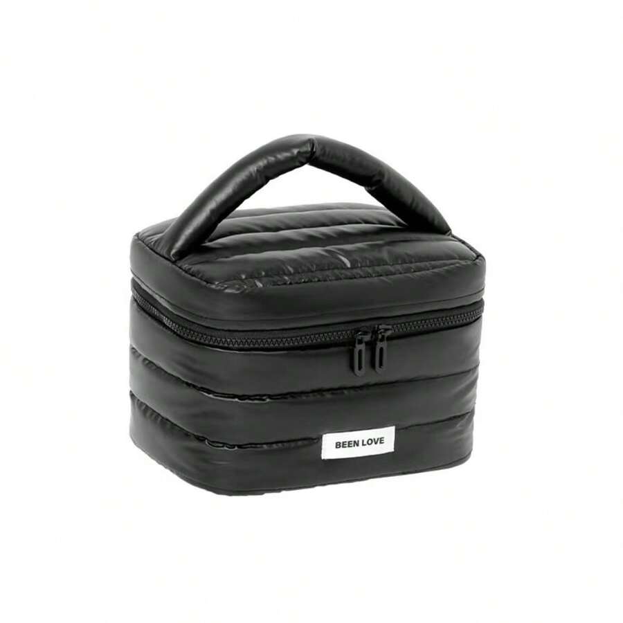 Women's Multifunctional Toiletry Bag Organizer For Makeup And Personal Hygiene, Large Capacity, Fashionable And Elegant, For Travel. - Black - View 1