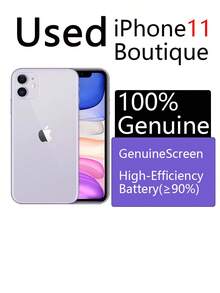 Apple iPhone 11 usado, dual SIM, opções de armazenamento de 64 GB/128 GB/256 GB, ideal para uso diário e jogos. Celular usado de alta qualidade, versão chinesa, sem eSIM, cor roxa. - Roxo - Visão 1