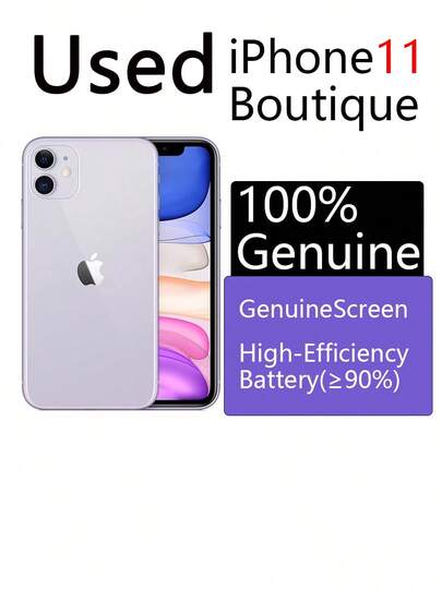 Apple iPhone 11 usado, doble SIM, opciones de almacenamiento de 64 GB/128 GB/256 GB, ideal para uso diario y juegos. Teléfono usado de alta calidad, versión china, sin eSIM, color morado.