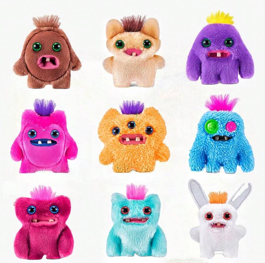 ZURU FUGGLER Official Authentic Moga Monster Funny Mini Plush Toy Baby Fleece Doll(Random )
