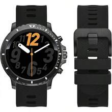 Smart Watch Strap - Black (Black Buckle) - View 7