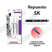 Zebra Bolígrafo Multifuncional Clip On Multi 4 Tintas + Portaminas Tinta Multicolor Cuerpo Color Azul. - Transparente - Ver 7