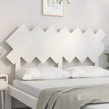 vidaXL Bett-Kopfteil Weiß 141x3x80,5 Cm Massivholz Kiefer - White - View 4