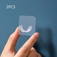 2/6/8件装免打孔家用伸缩杆支撑贴纸免钉可调节杆架横杆墙钩固定支架 - 彩色 - 查看 12