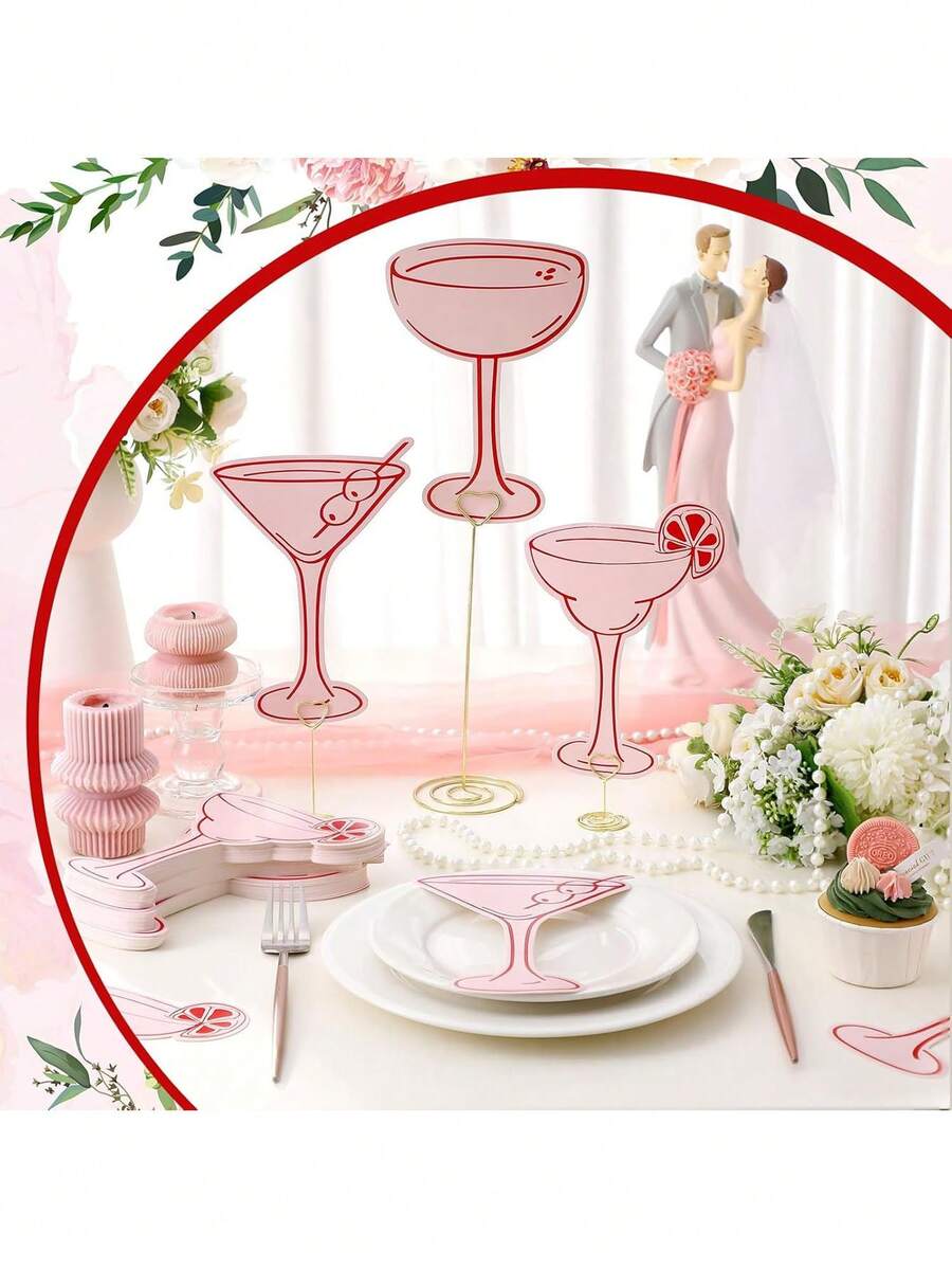 3 mẫu thiệp ghi tên màu hồng, phù hợp cho tiệc cocktail, sắp xếp chỗ ngồi ăn tối, tiệc cô dâu, tiệc cưới. - Nhiều màu - Xem 1