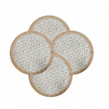 4pcs/6pcs/8pcs Natural Jute 15 Inch Jute And White Print Tassel Placemats, Rustic Round Woven Coarse Linen Tassel Table Mats, Non-Slip, Heat Resistant, Lightweight, Durable And Reusable, Multipurpose For Kitchen, Bohemian Wall Decor, Trivet, Plate Mat, Ideal For Christmas Eve, Halloween, Home Dining Room Decor, Gifts, Weddings, Parties - Multicolor - View 12