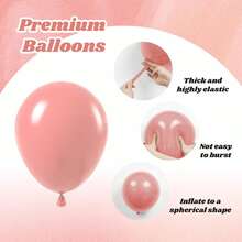 25 pièces Ballons rose poudré, rose blush, rose poudré, nude, blanc ivoire, rose gold métallique pour décoration de fête d'anniversaire bohème, mariage, baby shower - Multicolore - Voir 3