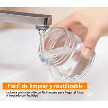 U Chef Set de 30 Frascos de Vidrio Herméticos, Tarros de Vidrio con Tapa, Frascos Mason de 8 Onzas, Frascos Pequeños con Tapas Plateadas, Tarros de Conservas de 1/4 Galón, Reutilizables. - 1 - Ver 6