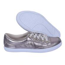 Women's Sneakers In Genuine Leather - Lightweight And Comfortable For Everyday Wear - 老銀 - 查看 4