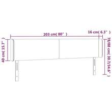 vidaXL Kopfteil Mit Ohren, Creme, 203x16x78/88 Cm, Stoff - Weiss - Übersicht 9