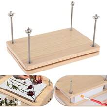 Home Wooden Book Press Multiuse Convenient Portable Sturdy Binding Press - Brown - View 6