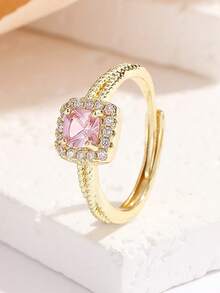 5pcs Elegant, Delicate, Gentle Geometric Bow, Star, Moon Faux Pearl Zirconia Inlaid Copper Ring Set, Unique Niche High-End, Suitable For Daily Commute, Events, Parties, Holidays, Fashion Gift - Yellow Gold - View 10