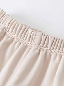 mini bala Young Boys' Thermal Lined Pants – Warm Winter Trousers With Cute Patch Pocket, Elastic Waist - Light Khaki - View 6