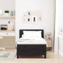 vidaXL Boxspringbett Mit Matratze Schwarz 100x200 Cm Velvet Schwarz - Black - View 4