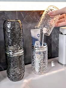 1pc Bathroom Rinse Cup, Portable Travel Toothbrush & Toothpaste Holder - Multicolor - View 6