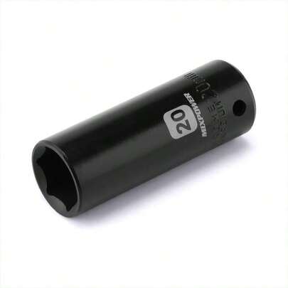 MIXPOWER 1_2-Inch Drive Deep Impact Socket - 7_8 Inch, SAE, CR-V, Deep, 1_2"Dr 6 Point Socket