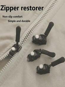 ProZip Universal Zipper Repair Kit - Durable, Easy-Install, No-Sew Replacement Zipper Heads With Quick Fix Slider For Jackets, Luggage, Backpacks, Boots - Premium Black Zip Fixer For Long-Lasting Repair