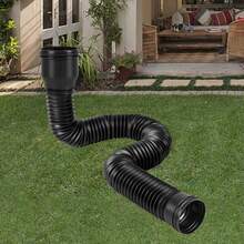 Rain Gutter Downspout Extensions Flexible Connector Downspout Extender Universal - Black - View 3