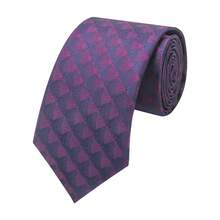 1pc Geometric Floral Print Paisley Striped Purple Casual Necktie, Polyester, Suitable For Work, Street, All Seasons, Hot Selling Promotion - Multicolor - View 18
