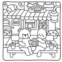 80页/205克/平方米 21x21厘米 “温馨乡村伴侣”成人涂色书，厚实不透明纸张，线条清晰 | 可爱的动物村民和迷人的乡村景色，营造温馨的社区氛围，是乡村爱好者的理想礼物，适合冬季，也是文具和学习用品，是送给女孩、婚礼季和母亲节的完美礼物。 - Cozy Village Friends - 查看 5