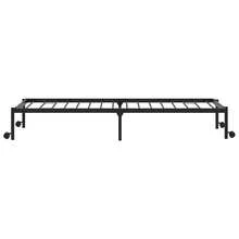 vidaXL Bettgestell Ohne Matratze Klappbar Schwarz 107x203 Cm Stahl - Black - View 7
