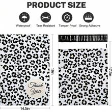 40pcs Mixed Packaging Bags & Poly Mailers, Shipping Bags, Plastic Bags For Packaging, Waterproof And Multi Purpose Packaging Bags For Small Business, Shipping Bags For Clothing Boutique Supplies With Self Seal Strip, Fashionable Floral/Leopard/Marble/Bow Prints Poly Mailer Shipping Bags For Transportation Back To School,Clothing, Books, Daily Essentials, Mixed Size - 混色-大號(40pcs) - 查看 4