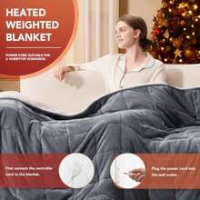 Weighted Blanket 7lbs 40"X 60" Grey Heavy Blanket For 60-80lbs Weighted Blanket For Cooling And Heating With Premium Glass Beads Thick Blanket All-Season - 01-灰色+50吋x60吋-12磅 - 查看 2