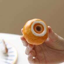 2 piezas de saleros y pimenteros con forma de fruta de cerámica con base de silicona, aptos para barbacoa, picnic, camping, accesorios de cocina