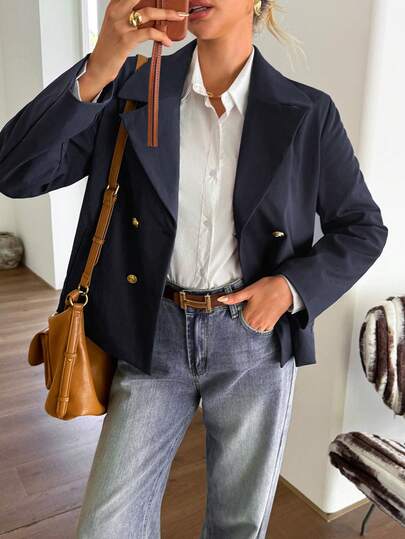 Live To Mo 女士冬季服装长袖风衣优雅别致商务休闲女装