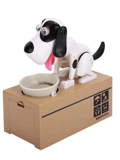 Cofrinho Cofre De Cachorrinho Que Come Moedas Decoração Lindo Cor Sortido