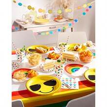 American Greetings Rainbow Party Supplies, fundas de mesa de plástico (3 unidades)(Cubiertas de mesa de plástico) - Multicolor - Ver 5
