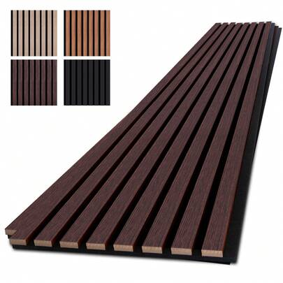 2pcs Wood Slat Wall Panels 3D Acoustic Panels For Ceiling And Wall Soundproof Panels For Homes Office Studios