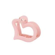1pc/2/3/4pcs Minimalist Heart-Shaped Pink Claw Clips - Daily Commute Practical Hair Accessories Valentine's Day Couple Hair Clips Women Hair Claw Hair Clutch - Pink - View 4
