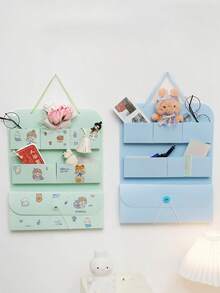 1个悬挂式收纳袋 - 带挂绳，可收纳珠宝和化妆品，方便携带，轻巧设计