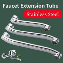 IOUHAPPY 1pc Stainless Steel Sink Faucet Pipe In-Wall Water Outlet Elbow S-Bend Extension Tube Bathroom Kitchen Faucet Leaking Repair Parts, Bathroom Accessories (No Tap) - Multicolor - View 2