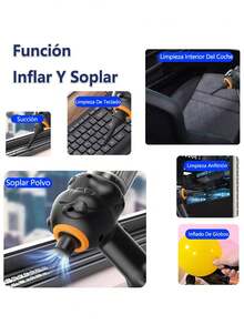 Aspiradora Portátil de Coche, Limpiador Recargable Para Polvo, Aspiradoras De Coche Con Forma de Cabeza de Perro, Silenciosa Para Coche, Computadora, Teclado, Limpieza del hogar- - Multicolor - Ver 6
