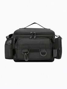 多隔层防水钓具包，迷彩和几何图案可选，纯色可选，拉链封口，配有肩带。非常适合户外徒步、露营装备收纳。大容量，多功能，防灾，可扩展，可放置鱼竿，男士适用。 - 彩色 - 查看 17