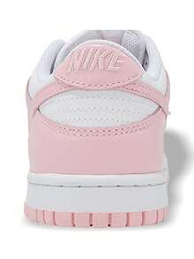 Nike Dunk Low BG 女款(GS)运动鞋 吸汗透气保暖轻便百搭 纯色Logo 易洗快干 日常上学运动户外跑步 白色/粉色 FB9109-125 - 白色/粉紅色 - 查看 4
