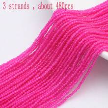 3颗2毫米刻面玻璃珠，色彩缤纷的DIY珠宝配件，可用于制作手链、项链、腰链和其他女士饰品。 - 2mm球 - 查看 55