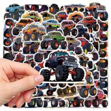 50pcs Cartoon Monster Car Stickers - PVC, Multi-Color, Self-Adhesive, Suitable For Laptops, Guitars, Skateboards, Etc. - Multicolor - View 6