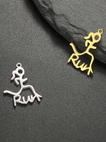 AMAXER 3件套不锈钢奔跑小人吊坠DIY饰品制作材料，节日礼品批发 - 簡約系列 - 查看 8