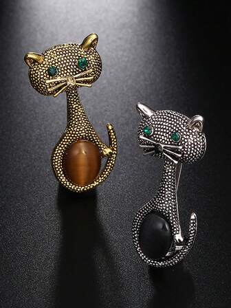 可爱猫咪胸针，理想的礼物和正式场合配饰，适合所有季节