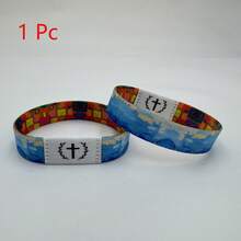 1pc Bible Verse Bracelet, NFC Enabled Christian Daily Prayer Text Bracelet, Unisex, Suitable As Holiday Gift For Halloween, Christmas, New Year - Multicolor - View 31