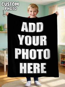1pc Customizable Photo Blanket, Family Blanket, Photo Blanket, 9-Grid Pattern, Memorial Blanket, Suitable As Gift For Girls, Boys, Adults, Valentine's Day, Lightweight, Baby Blanket, Personalized Fleece Blanket, Personalized Photo Blanket, Personalized Throw Blanket, Personalized Baby Blanket, Newborn Blanket, Suitable For Mother's Day, Birthday, Children's Day, Father's Day, Graduation, Wedding, Christmas, Halloween