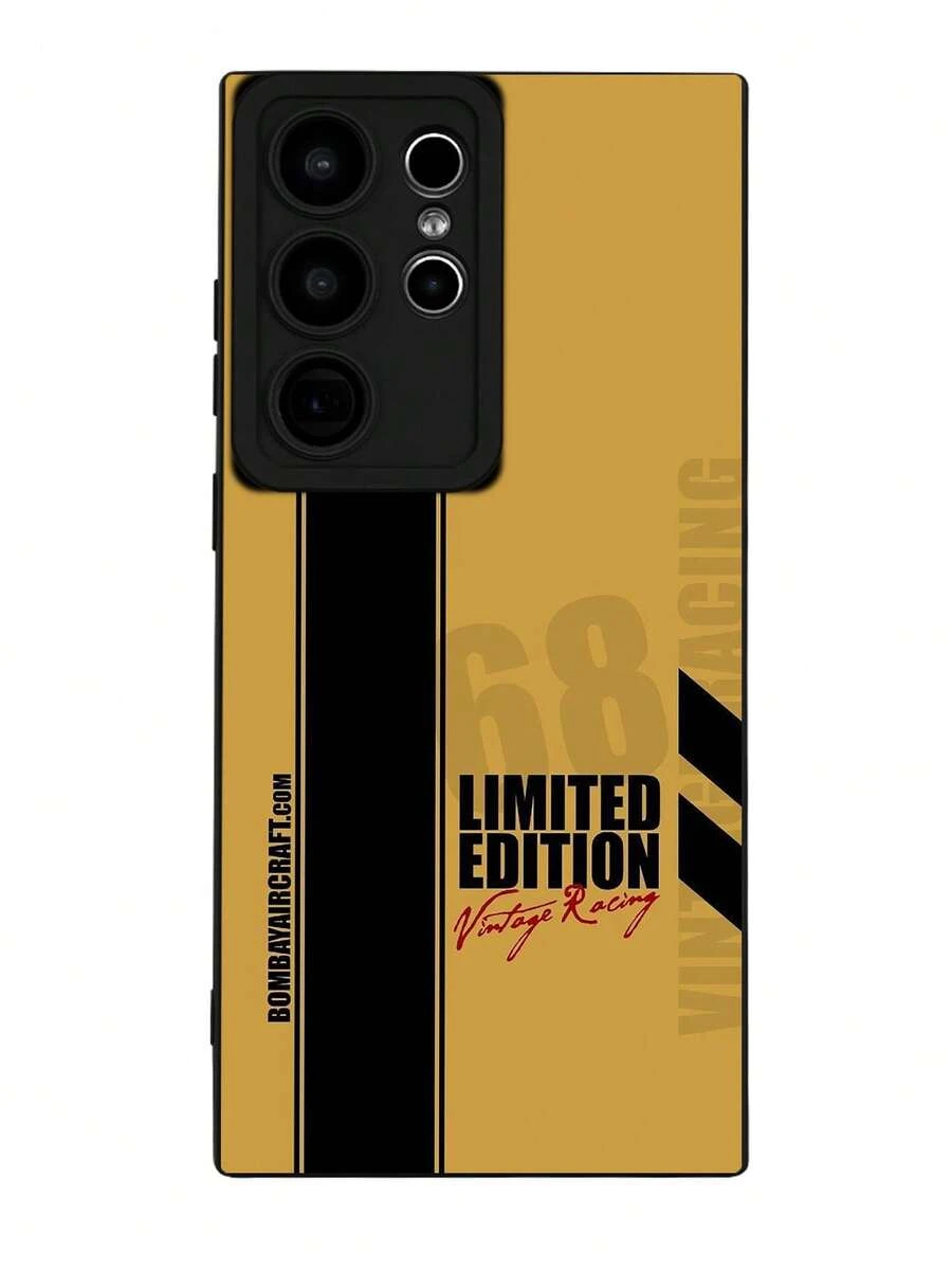Vintage Racing Limited Edition Phone Case Yellow Black Stripe Pattern Hard Shell Protective Cover for Fashion Enthusiasts All-over Print Mixed-color Phone Cases - Compatible with Phone 17 PRO MAX/17 AIR/15 Pro Max/16 PRO MAX, Galaxy S22/S23/S24/S23 Plus/S24 Ultra/S25/A15/A33/A23. - Color mixto 1 - Ver 1