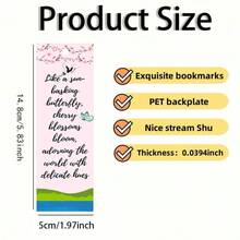 2 Stücke exquisite Lesezeichen, Lebensbaum, beidseitig bedrucktes Muster, Handwerkskunst, strapazierfähiger wasserfester kreativer Set, ideal für Schulanfang, perfektes Weihnachtsgeschenk für Leser, Kollegen, Freunde und Familie, inklusive zufälliger Quastendekor - Verschiedenfarbig - Übersicht 2