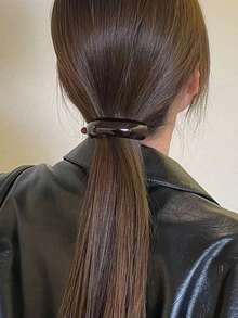 6pcs/3pcs/1pc Set Women Fashion Elegant Acetate Fiber Banana Hair Clips, Simple Ponytail Clips, Twist Clips, Horizontal Clips, Suitable For Party, Daily Wear, Holiday Gifts, Head Accessories, Hair Accessories For Women - Multicolor - View 2