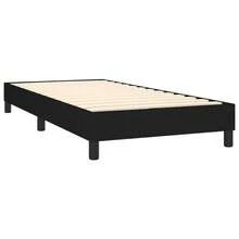 vidaXL Boxspringbett mit Matratze & LED Schwarz 90x200 cm Stoff - Schwarz - Übersicht 5