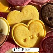 1pc, Happy Birthday Cake Biscuit Mold - Bear Flower Frostbite 3D Pressing Home Creative Baking Mold - Multicolor - View 11