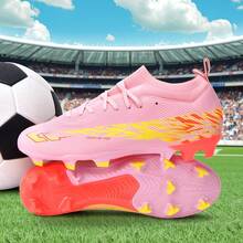 Botines de fútbol juveniles modernos - Zapatos de césped ligeros y duraderos - Diseño transpirable de secado rápido, suela de TPU, adecuados para entrenamiento de verano y competencia intensa en campos húmedos - Negro - Ver 5